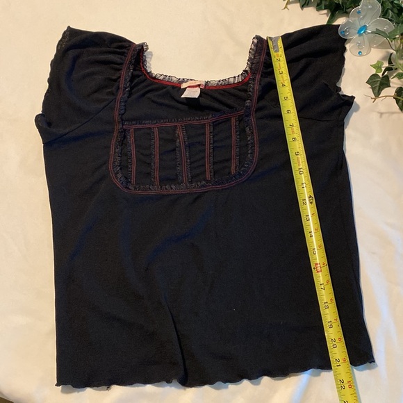 Exit💫 Sexy Lace Trimmed Breast Cupped Black Top - Picture 5 of 6